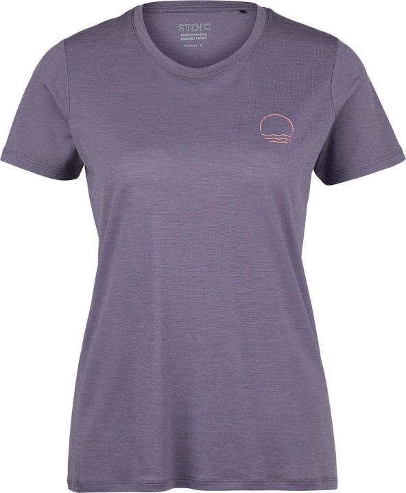 Actual product image Stoic Women's Merino155 LaholmSt. Print T-Shirt Sun (L)