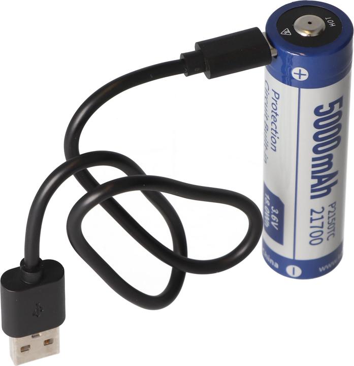 Produktbild Keeppower Akku 2 Stück 21700 mit PCB Schutz inkl. USB-C Lademöglichkeit (2 Stk., 5000 mAh, Akku)