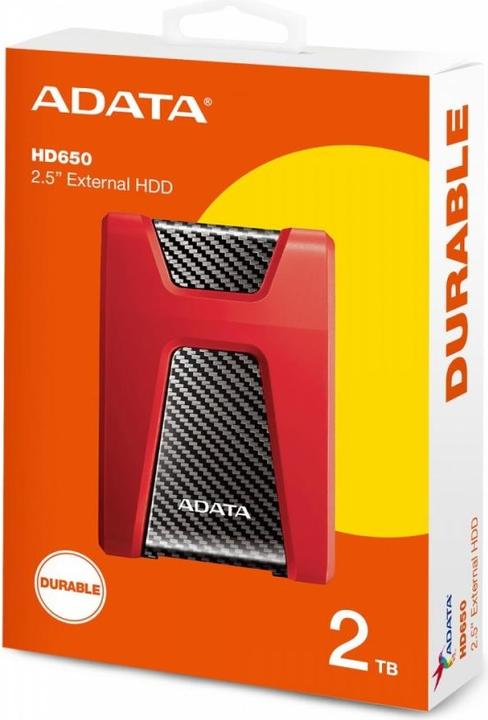 Actual product image Adata external HDD HD650 Red 2TB USB 3.0 (2 TB)