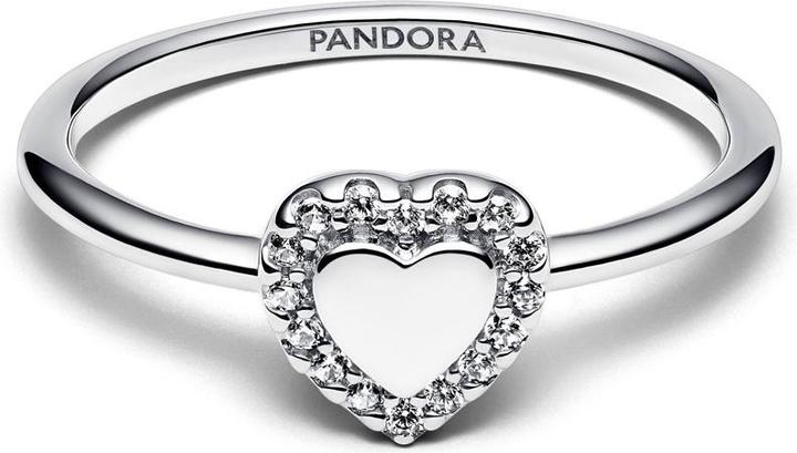 Immagine prodotto Pandora Anello Halo a forma di cuore incisibile (54, 925 Argento)