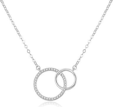Beneto Nice silver necklace with rings AGS1157 / 47 (L)