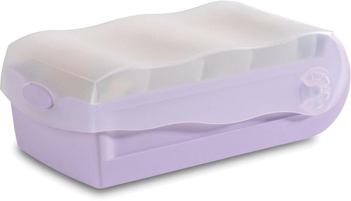 Productafbeelding Han Kaartenbak CROCO DIN A7 liggend, flashcardmap met 100 kaarten, doorschijnend pastelpaars (A7)