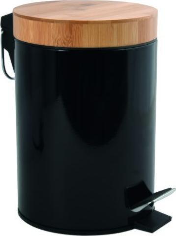 Immagine prodotto MSV Poubelle Aza 3l Noir Avec Couvercle En Bamboo (3 l)