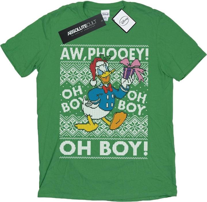 Disney Donald Duck Christmas Fair Isle TShirt (S)