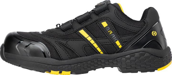 Produktbild Baak Sicherheitshalbschuh Admiral John Grösse 45 schwarz/gelb Schuhweite 11 S1PS FO HRO LG SC SR ESD E... (S1P, 45)