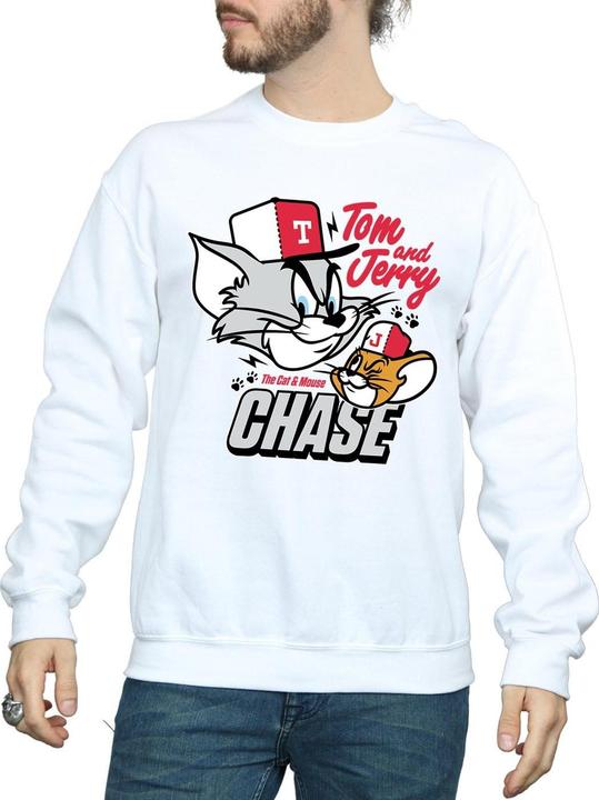 Actual product image Tom & Jerry Mens Cat & Mouse Chase Sweatshirt (3XL)