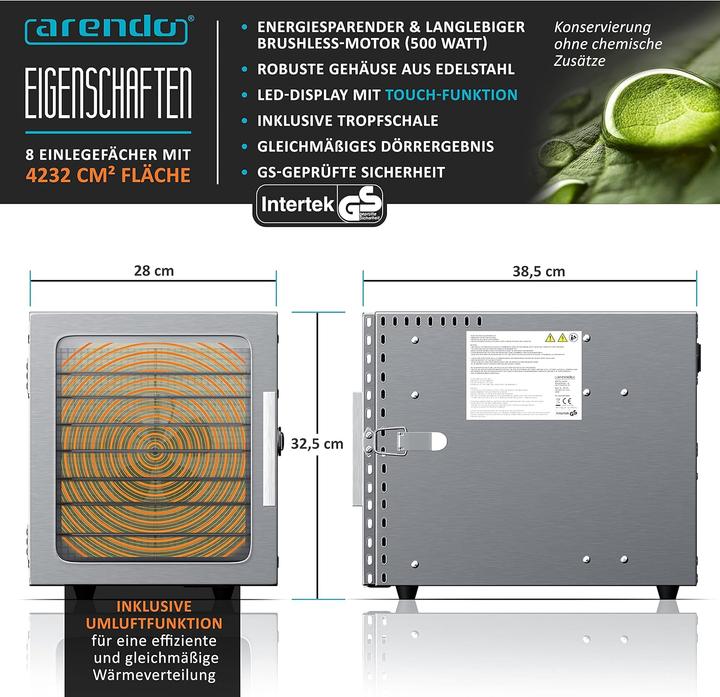 Actual product image Arendo Dehydrator