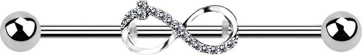 Immagine prodotto Star Piercing Barbell silber mit Unendlich (Ottone, Acciaio chirurgico 316L)