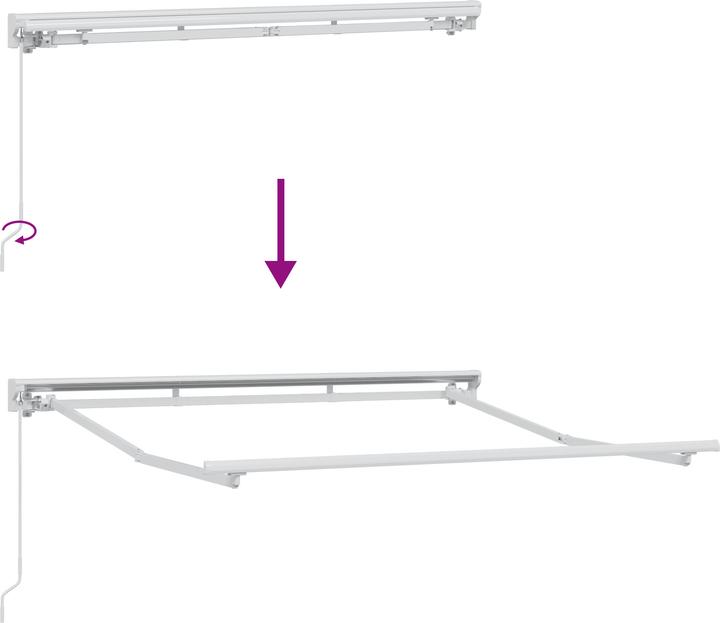 Produktbild VidaXL Semi-Cassette Sonnenschutzrahmen manuell aus Metall (202 cm)