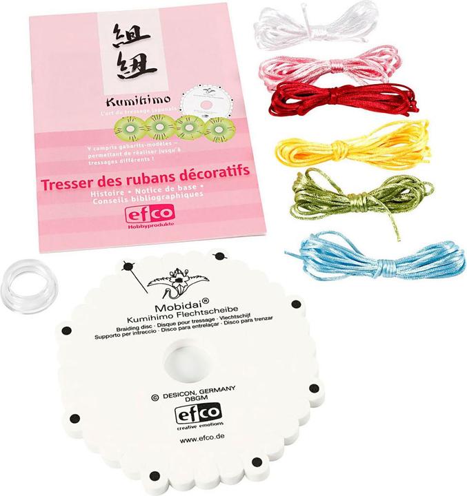 Immagine prodotto Efco Set Kumihimo: attrezzatura di base (17 cm, Materiale sintetico, Carta)