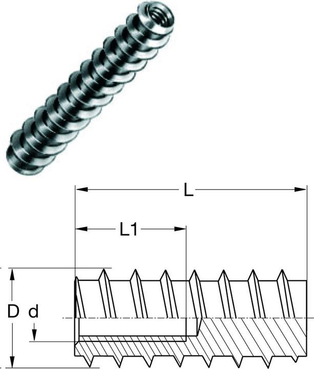 Actual product image Rampa Screw-in sleeves type BL