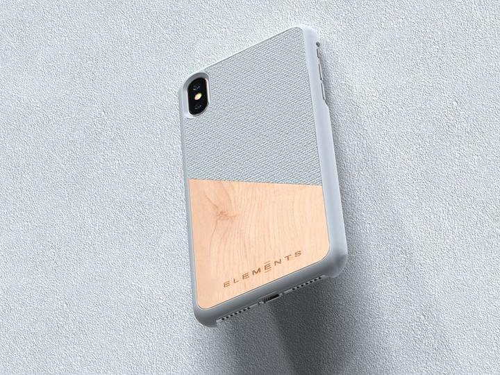 Produktbild Nordic Elements Original Helium - Iphone Xs Max Case with Real Maple Wood (Light Gray) (Apple iPhone XS Max)