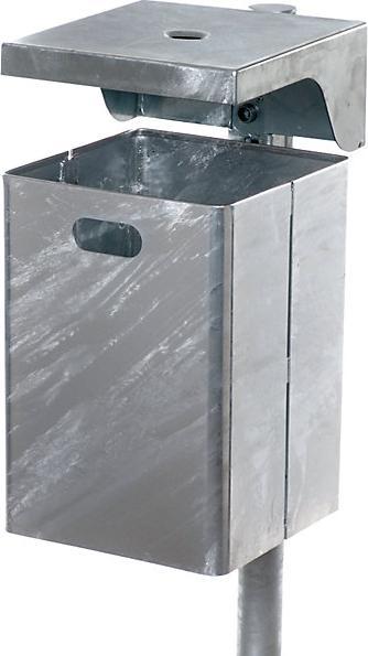 Actual product image kaiserkraft Litter garbage can for outside, hot-dip galvanized (50 l)