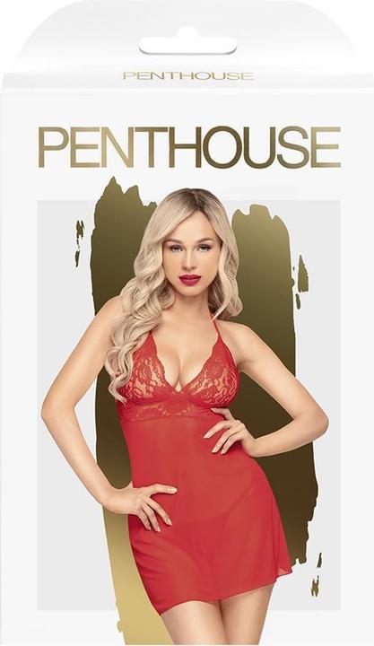 Actual product image Penthouse Lingerie Bedtime story - Mini dress with thong, 2 pieces - red (L, XL)