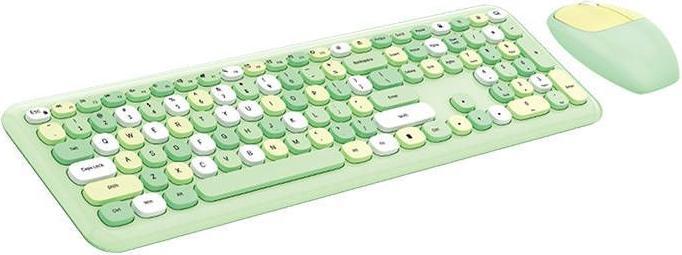 Productafbeelding Mofii Draadloos toetsenbord + muis set 666 2.4G (Groen) (NL, Bedraad)
