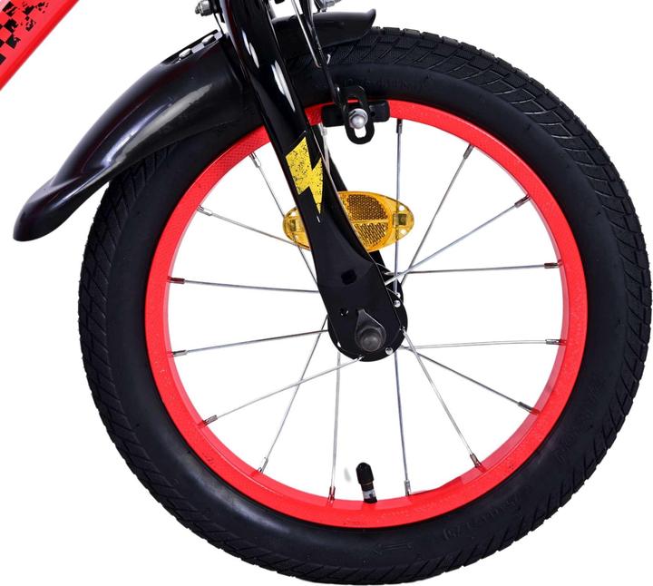 Immagine prodotto Cars Bicicletta per bambini Disney da 14 pollici rossa con due freni a mano - sicurezza, comfort e (14")