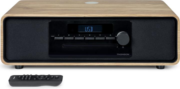 Thomson MIC300IBT bw/hout Microsysteem 60W,FM,Bluetooth,CD,USB,Inductieladen (Bluetooth, CD Speler, 2x 30 W)
