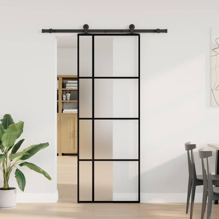 Produktbild VidaXL Schiebetür mit Beschlag 76x205 cm ESG-Glas & Aluminium