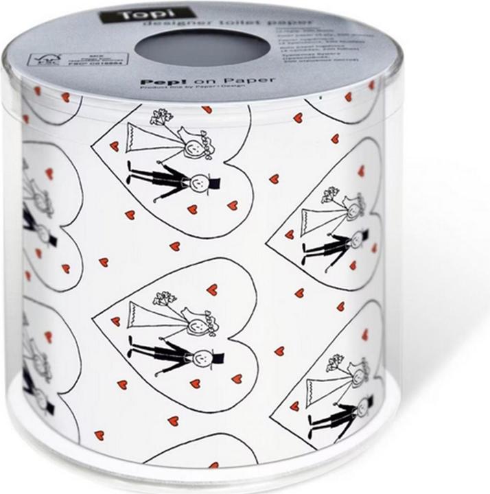 Produktbild Paper + Design Toilettenpapier Wedding Rollen, 3-lagig, Weiss (1 x)