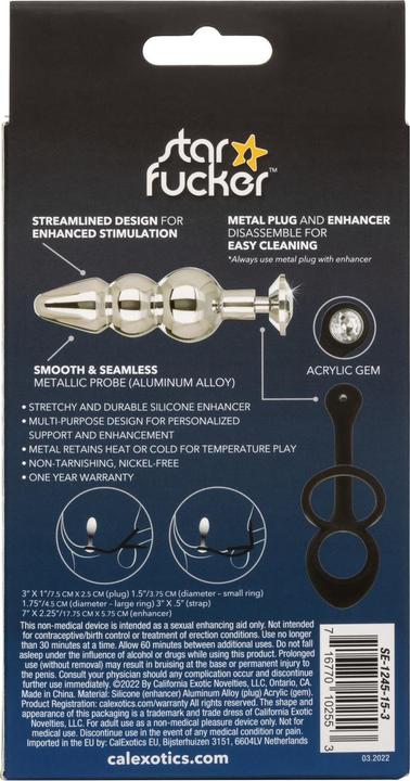 Actual product image CalExotics California Exotics Star Fucker Beaded Plug (17.75 cm)