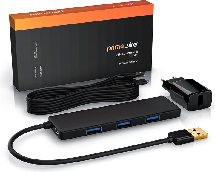 Produktbild Primewire 4 Port USB 3.0 HUB aktiv (4 Ports)