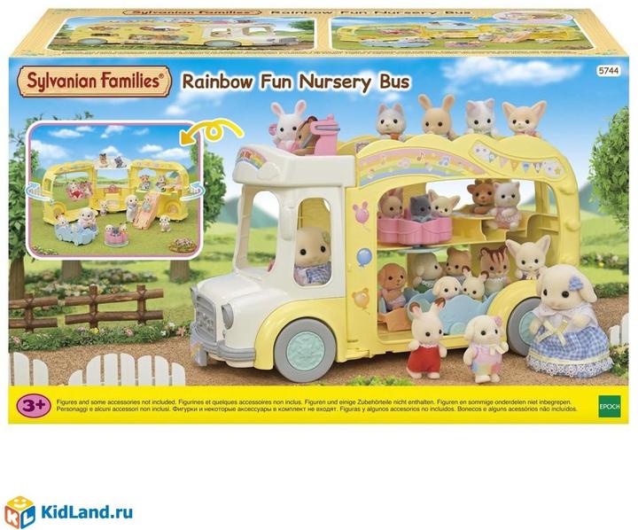 Actual product image Sylvanian Families Rainbow Fun Nursery Bus