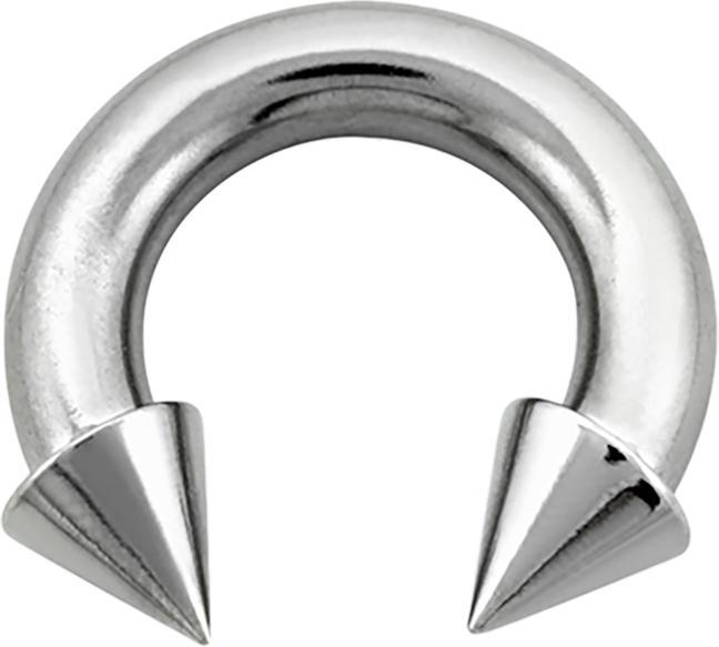 Immagine prodotto Star Piercing Campanile circolare a filo interno argento con due coni (Acciaio chirurgico 316L, senza ottone)
