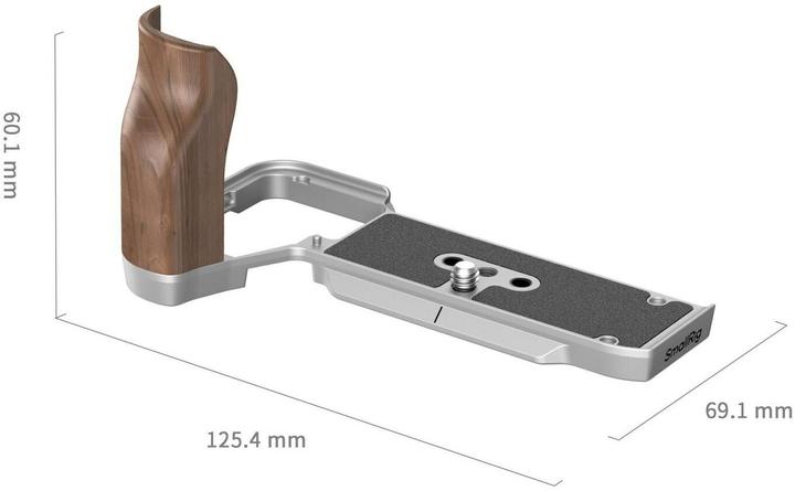 Produktbild SmallRig L-Shape Mount Plate with Wooden Handle (Griff, Diverses Video Zubehör)