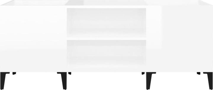 Produktbild VidaXL Plattenschrank Hochglanz-Weiss 121x38x48 cm Holzwerkstoff