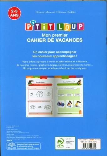 Actual product image P'tit Loup - Mon premier cahier de vacances : 2-3 ans (French, Collectif, 2025)
