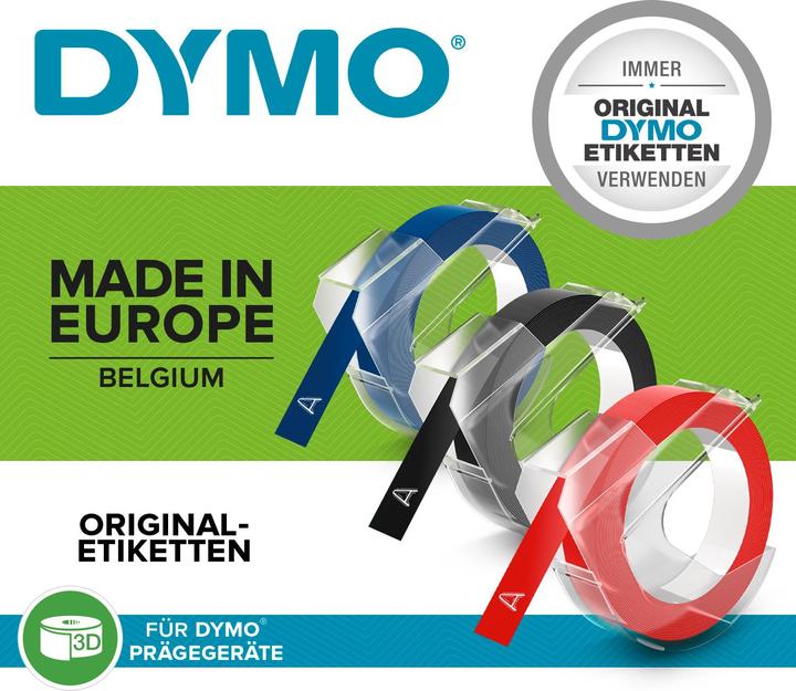 Actual product image Dymo Embossing tape 3D (0.90 cm, Black)