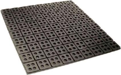 Actual product image Rs Pro Vibration protection bearing pad Insulation pad for vibration damping Rubber 19mm 50 x 50mm (50 mm, 50 mm, 19 mm)
