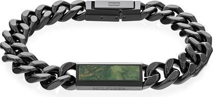 Tommy Hilfiger Timeless black bracelet with green jade 2790540