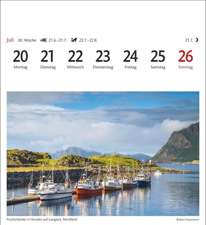 Produktbild Harenberg Norwegen Sehnsuchtskalender 2026 - Wochenkalender mit 53 Postkarten (Deutsch)