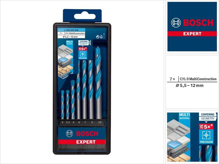 Produktbild Bosch Professional Zubehör Expert CYL-9 (5.5 mm, 7.0 mm, 5.0 mm, Ø 8.0 mm, 6.0 mm, 10.0 mm)