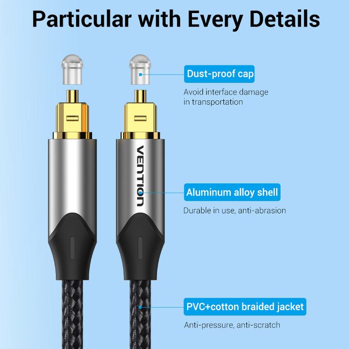 Produktbild Vention Optical Audio Cable BAVHF 1m (Black) (1 m, TOSLINK)
