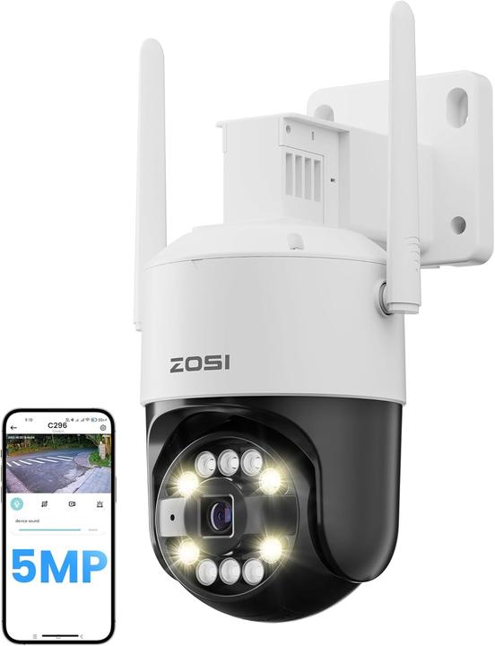 Zosi 3K Wi-Fi 6 Outdoor Überwachungskamera 360°, C296 5MP
