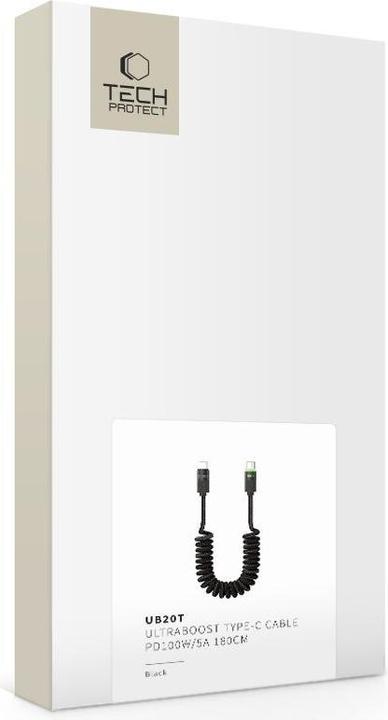 Produktbild Tech-Protect Cable UB20T ULTRABOOST TYPE-C CABLE PD100W/5A 180CM Black (1.80 m, USB 3.2 Gen 1, 100 W)