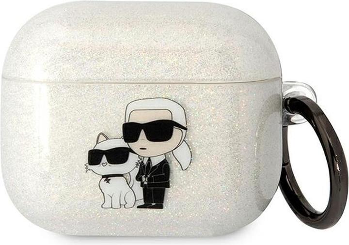 Karl Lagerfeld KLA3HNKCTGT Airpods 3 cover transparent Gliter Karl&Choupette (Headphone sleeve)