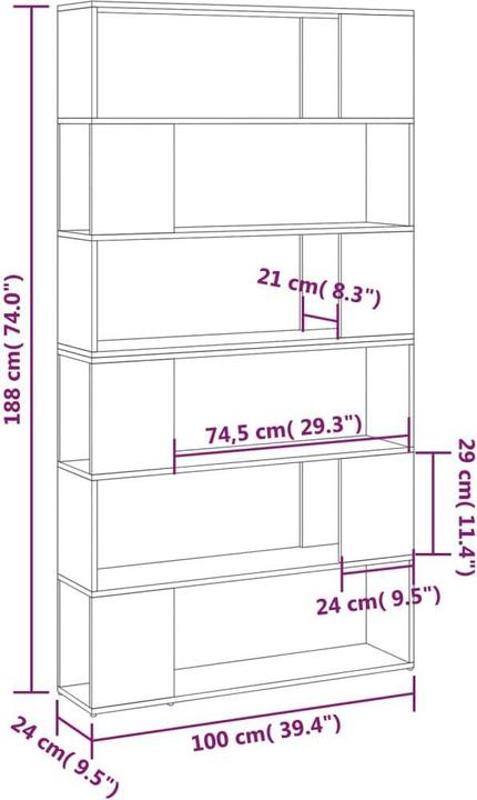 Image du produit VidaXL Delinda (100 x 24 x 188 cm)