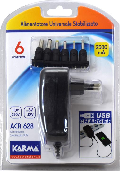 Produktbild Karma Italiana ACR 628 Adapter und Wechselrichter Intern 30 W Schwarz (30 W)