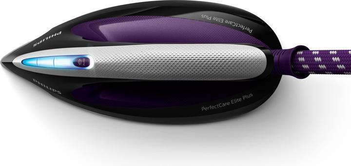 Actual product image Philips GC9675/80 PerfectCare Elite Plus Steam Ironing Station, Black/Purple (2700 W, 550 g/min)