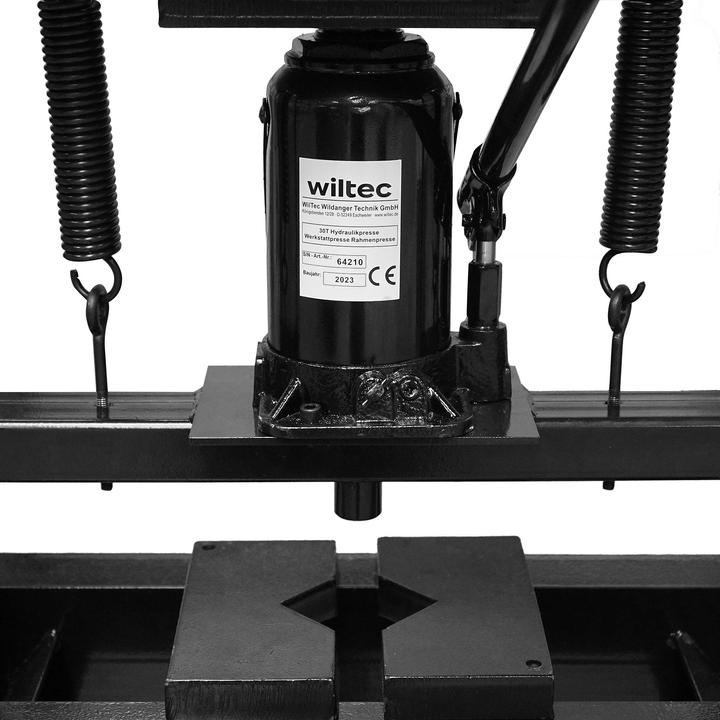 Produktbild Wiltec 30T Hydraulikpresse schwarz 500mm Werkstattpresse Rahmenpresse Dornpresse