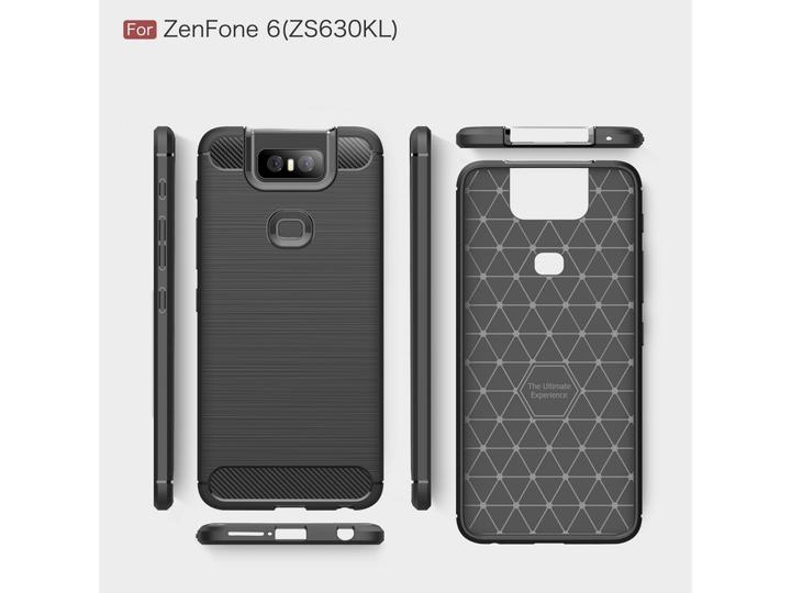 Immagine prodotto Screenguard Asus ZenFone 6 Cover Carbon Brushed Soft TPU (Asus Zenfone 6)