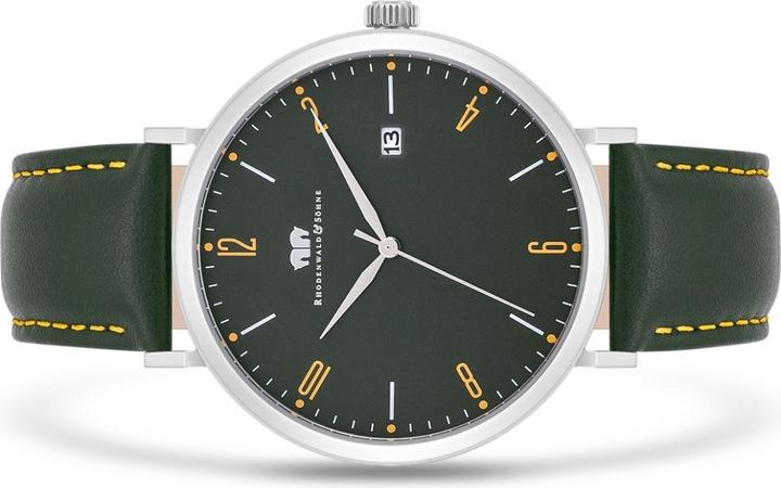 Immagine prodotto Orologio al quarzo Arakon II in vera pelle argento - 34072 (Orologio da polso analogico, 42 mm)