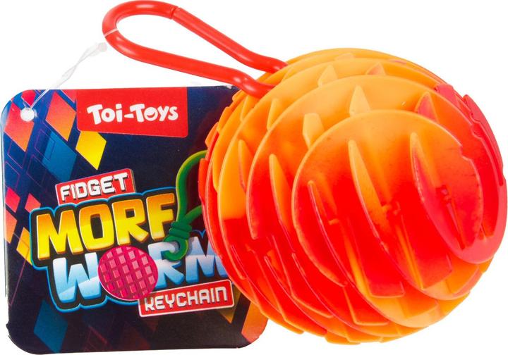 Actual product image Toi-Toys Morf Worm Fidget key ring