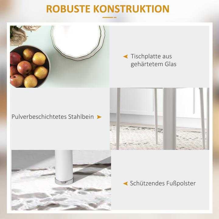 Actual product image Homcom Esszimmergruppe mit 4 Stühlen (120 x 60 x 97 cm)
