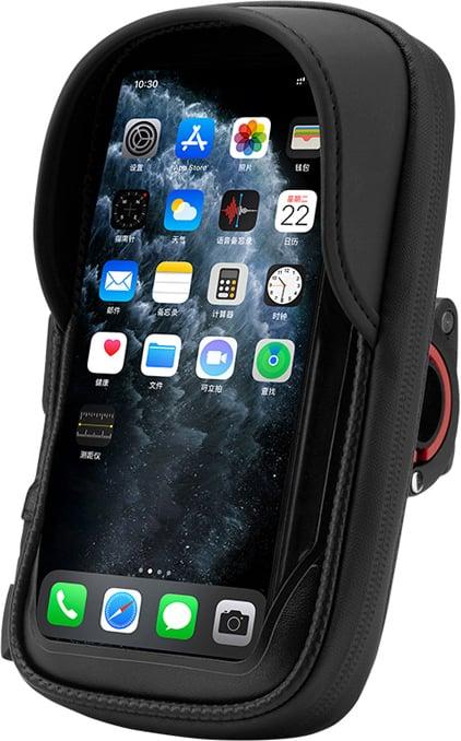 Actual product image FoneKit Weatherproof phone holder for bike handlebar, black