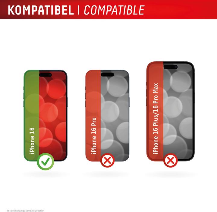 Produktbild Displex Premium Glass, Full Cover Panzerglas (1 Stück, Apple iPhone 16)