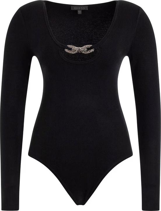Guess Body Langärmliger BLING RING UMI mit Rundhalsausschnitt und Cut-Out-Detail in Slim Fit